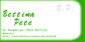 bettina pete business card